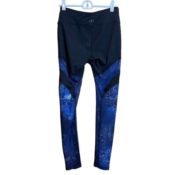 Calia Carrie Underwood Blue Floral Leggings‎ with Mesh Size S - Picture 2 of 10